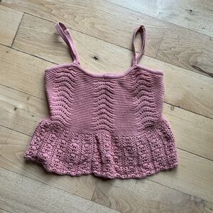 Aeropostale Pink crocheted tank